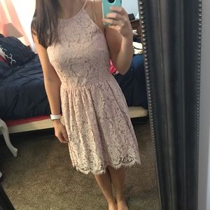 Blush lace dress